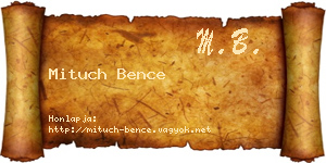 Mituch Bence névjegykártya